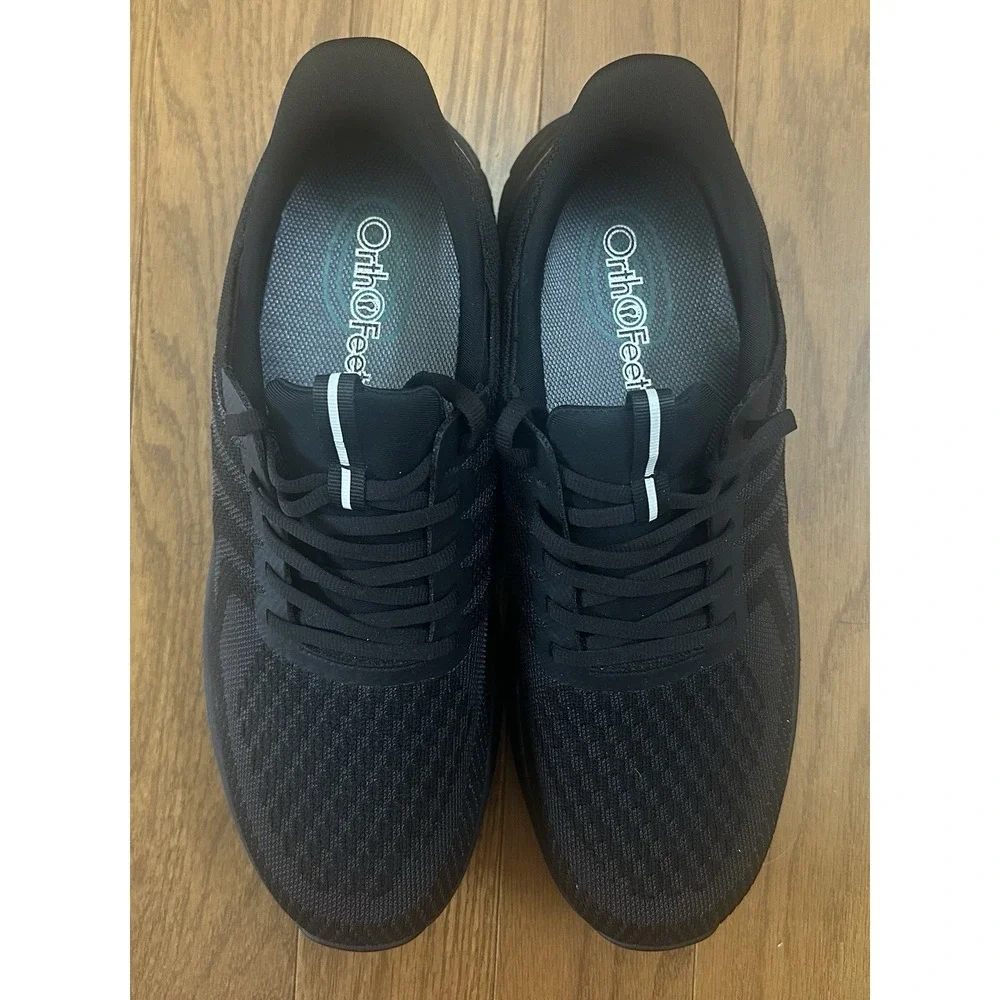 Orthofeet Tilos Shoes Men's Size 11.5 Black Athletic Hands-Free